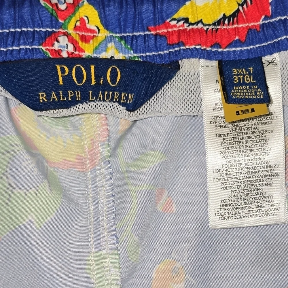 Polo Ralph Lauren Traveller Classic Fit Swimming Trunks 3XLT Mesh Cut Out 7.5